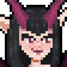 Pixel art of my OC Xani